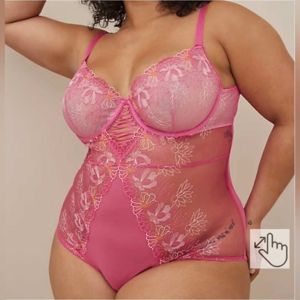Torrid 2 Embroidered Bodysuit